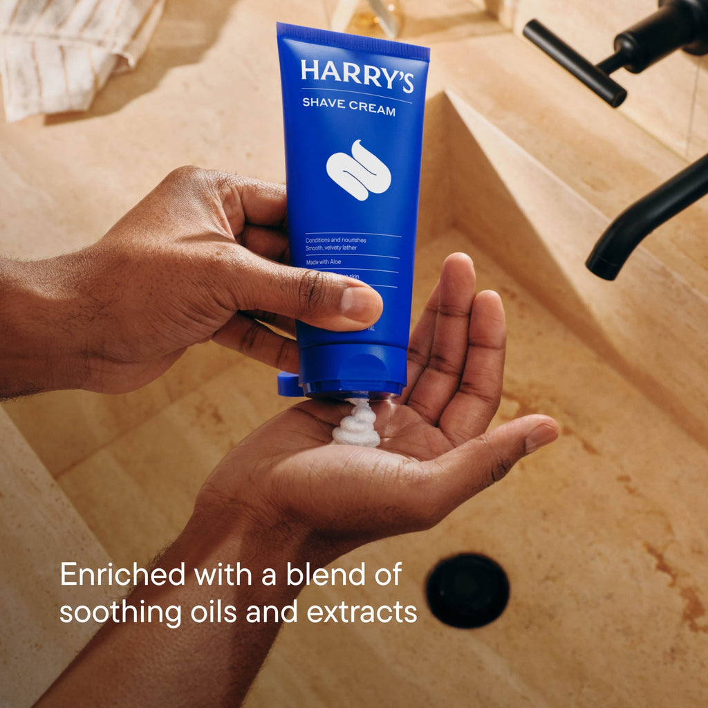 Harry's Original Chrome Shave Sets / Chrome - Graphite / Shave Cream